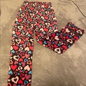 Pajama heart pants